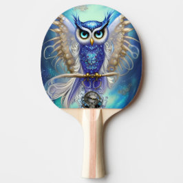 Blue Steampunk Uggla Pingisracket