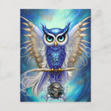 Blue Steampunk Uggla