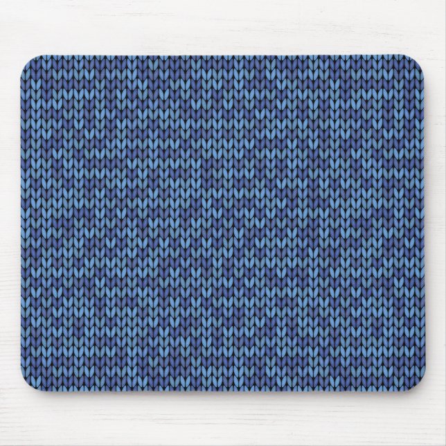 Blue Sticka Mönster Musmatta (Framsidan)