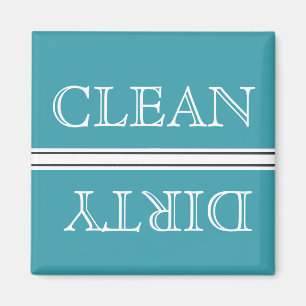 Blue Stil Dishwasher Magnet Clean & Dirty