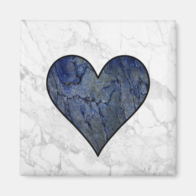 Blue Stone Married Mönster Magnet (Framsidan)