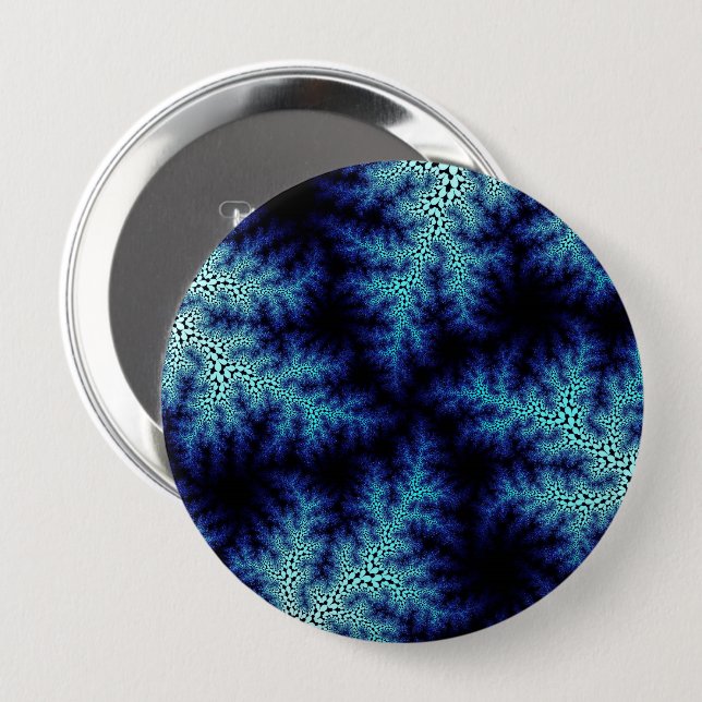 Blue Stonewash Speckle Knapp (Framsida & baksida)