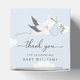 Blue Stork Baby Shower Tack Presentaskar