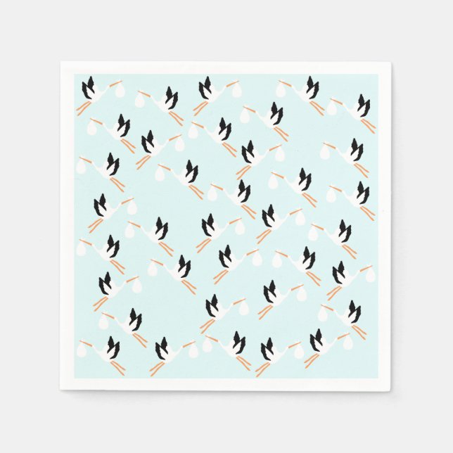 Blue Stork Papper Napkins Pappersservett (Framsidan)