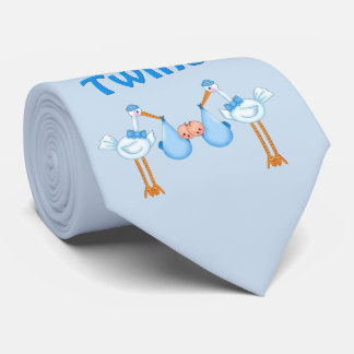 Blue Storks Twin Boys Slips