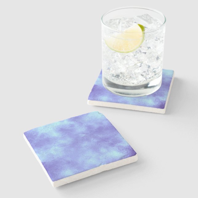 Blue Storm Cloud Effect Stone Underlägg (Sidan)