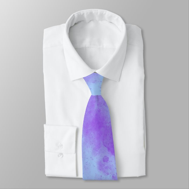 Blue Storm Cloud Effect Tie - Ut i Stil Slips (Bunden)