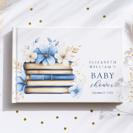 Blue Storybook Baby Shower Guest Book Gästböcker