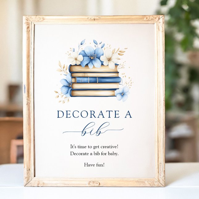 Blue Storybook Decorate a Bib Game Poster (Skapare uppladdad)