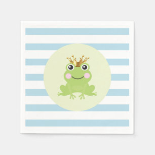 Blue Storybook Fairy Tale Frog Prince Shower Pappersservett