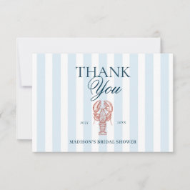 Blue Striped Lobster Theme Bridal Shower Tack Kort