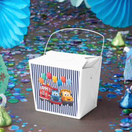 Blue Striped Truck Birthday Theme Presentaskar