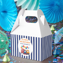 Blue Striped Truck Birthday Theme Presentaskar