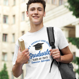 Blue Student Anpassningsbar School Studenten T Shirt