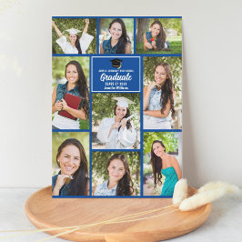 Blue Student Photo Collage Modern Studenten Meddelande