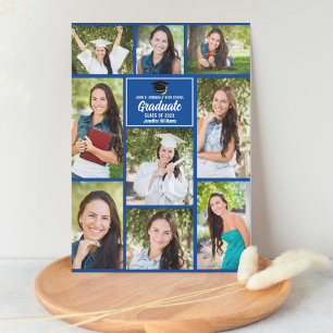 Blue Student Photo Collage Modern Studenten Meddelande