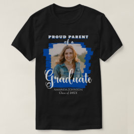 Blue Student Photo Proud Parent Studenten T Shirt