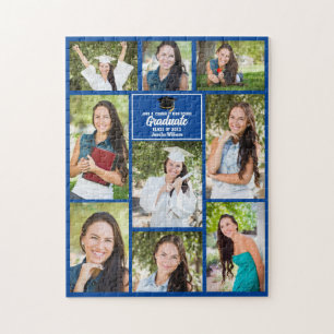 Blue Student Senior Photo Collage 2023 Studenten Pussel
