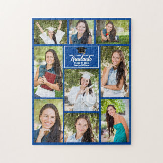 Blue Student Senior Photo Collage 2023 Studenten Pussel