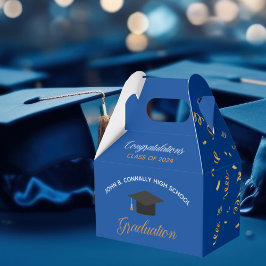 Blue Studenten 2025 Guld Streamers Anpassningsbar  Presentaskar