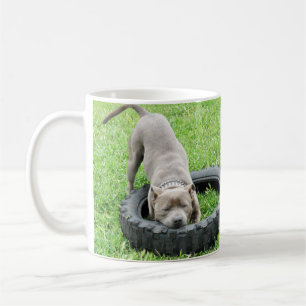 Blue Stviddshire Bull Terrier Play Time Kaffemugg
