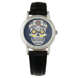 Blue Sugar Skull Armbandsur