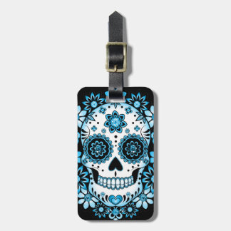 Blue Sugar Skull Bagagebricka