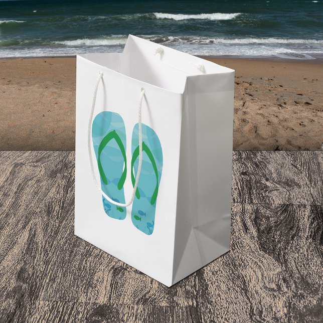 Blue Summer Beach Party Flinflip flops Gift Bag (Skapare uppladdad)