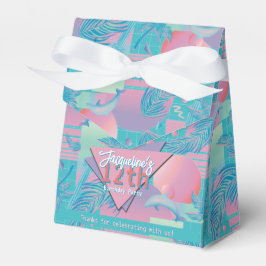 Blue Summer Vaporwave Sunset Birthday Presentaskar