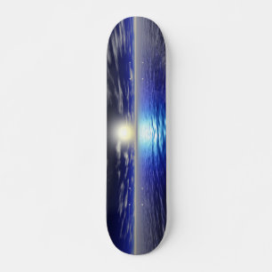 Blue Sunrise - Retro Skateboard Bräda 21,5 Cm