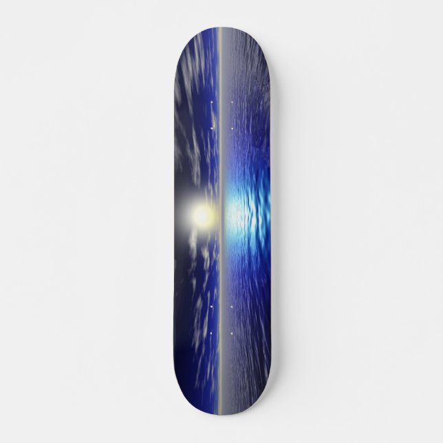 Blue Sunrise - Retro Skateboard Bräda 21,5 Cm (Framsida)