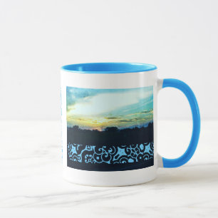 Blue Sunset Design Mugg