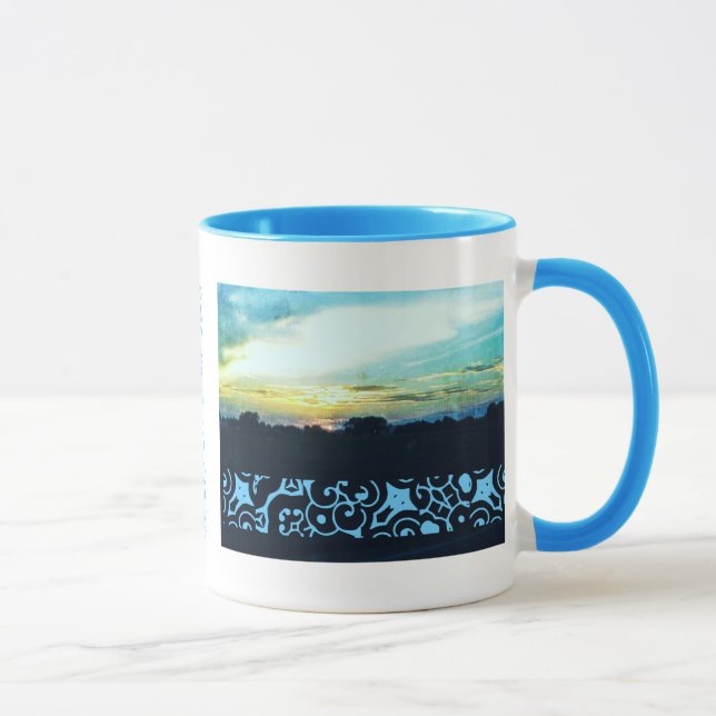 Blue Sunset Design Mugg (Höger)