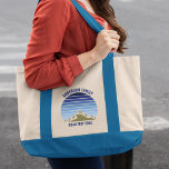 Blue Sunset Mountain Anpassningsbar Family Reunion Tygkasse<br><div class="desc">Den här coolans blå vintage över rocky mountains i naturen gör en underbar bild av ett anpassat tote bags för familjeåterförening,  resa eller sommarsemester. Minneshögtidlighålla ert resa med matchande naturgåvor till mamma,  pappa,  bror och syster. Lägg bara till ditt eget efternamn och året med vår anpassning till verktyg.</div>