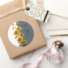 Blue Sunsphere Baby Shower Runt Klistermärke