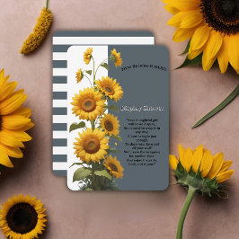 Blue Sunsphere Baby Shower Tilläggskort