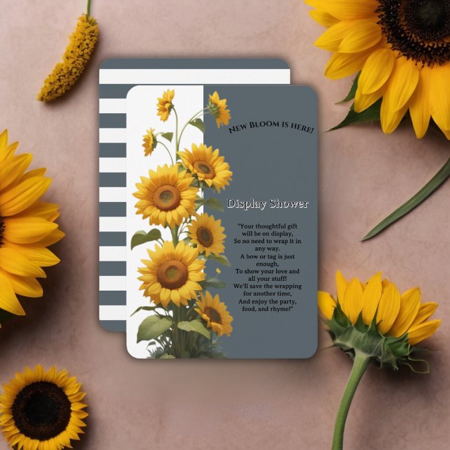 Blue Sunsphere Baby Shower Tilläggskort (Skapare uppladdad)