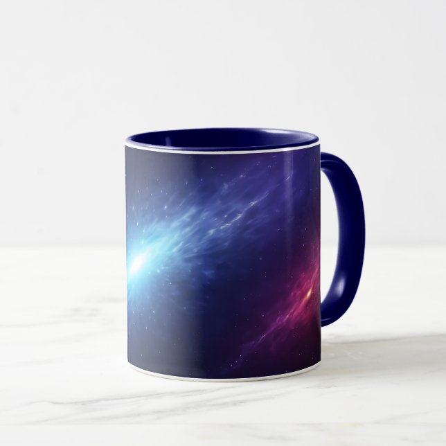 Blue Supernova Outer Space Nebula Astronomy Mugg (Framsida höger)
