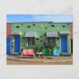 Blue Svälj Motel, Rooms 10 & 11, Tucumcari, N.M. Vykort