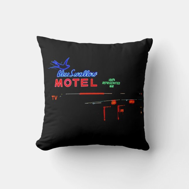 Blue Svälj Motel, Tucumcari, New mexico Kudde (Framsida)