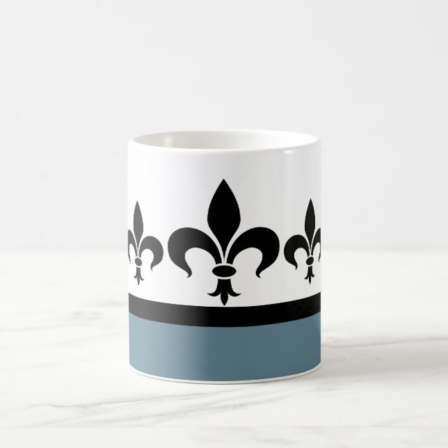 Blue Swanky Fleur De Lis Mugg (Center)