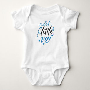 BLUE SWEET LITTLE ANGEL SAYING T SHIRT