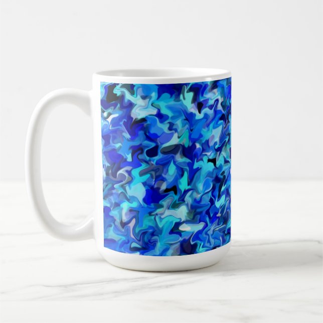 Blue Swirl 15 oz Mugg (Vänster)