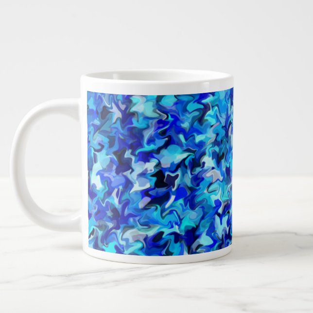 Blue Swirl 20oz Mugg Jumbo Mugg (Vänster)