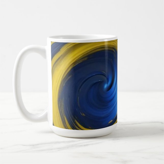 Blue Swirl Kaffemugg (Vänster)