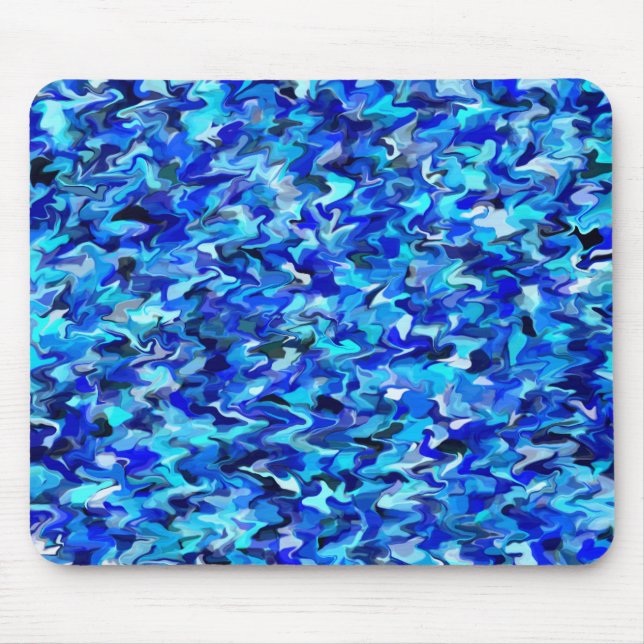 Blue Swirl Mousepad Musmatta (Framsidan)
