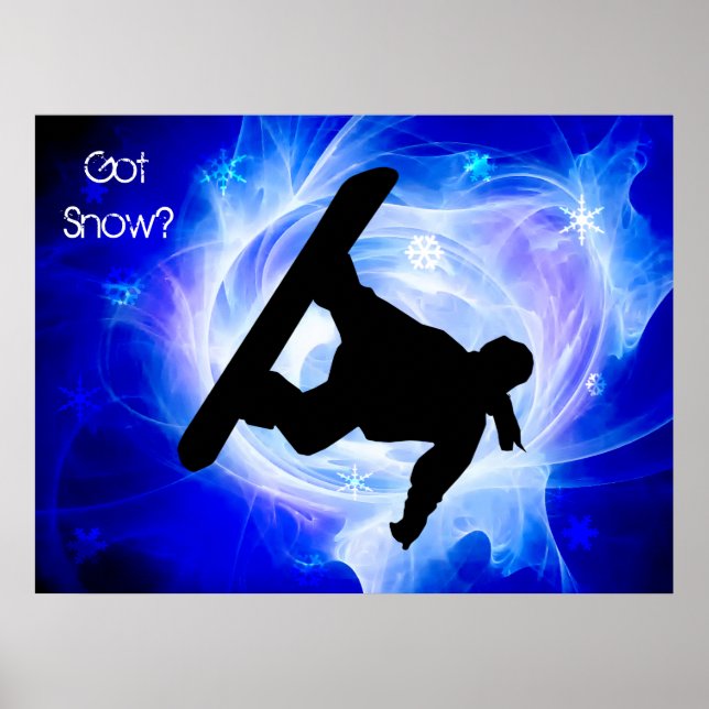 Blue Swirl Snowstorm Poster (Framsidan)