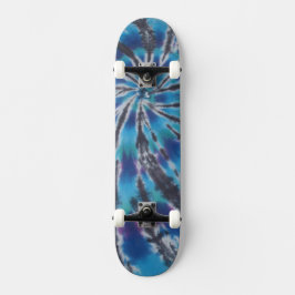 Blue Swirl Tie Dye Mini Skateboard Bräda 18,5 Cm