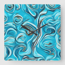Blue Swirls Abstrakt Paint Digital