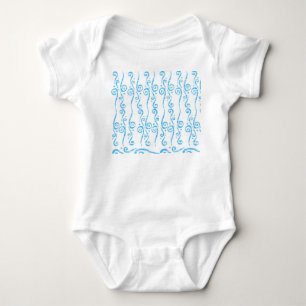 Blue Swirls Baby Jersey Bodykostym T Shirt